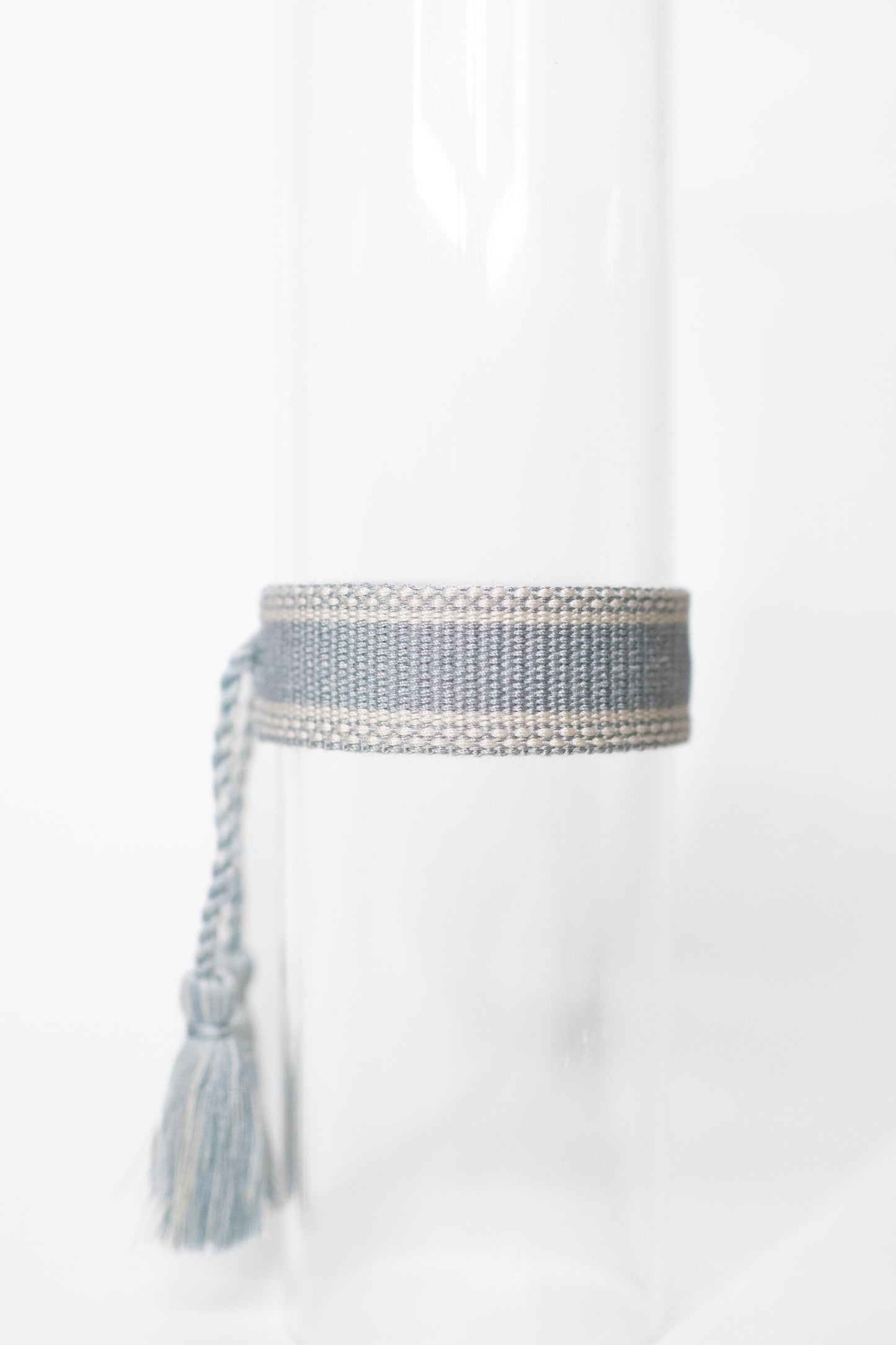 Grey & White Tassel Bracelet