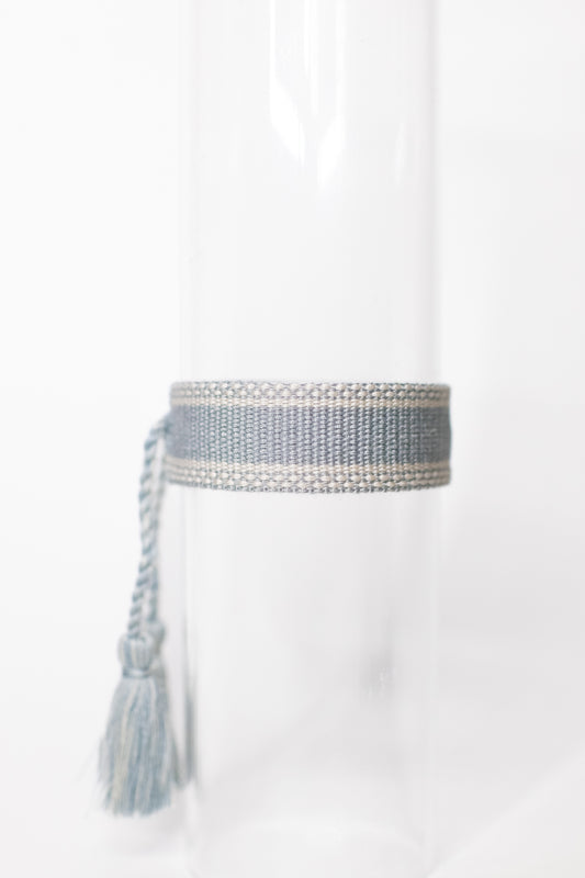 Grey & White Tassel Bracelet