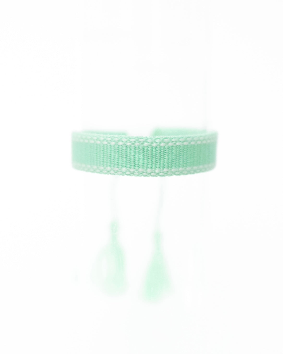 Mint Green & White Mini Tassel Bracelet