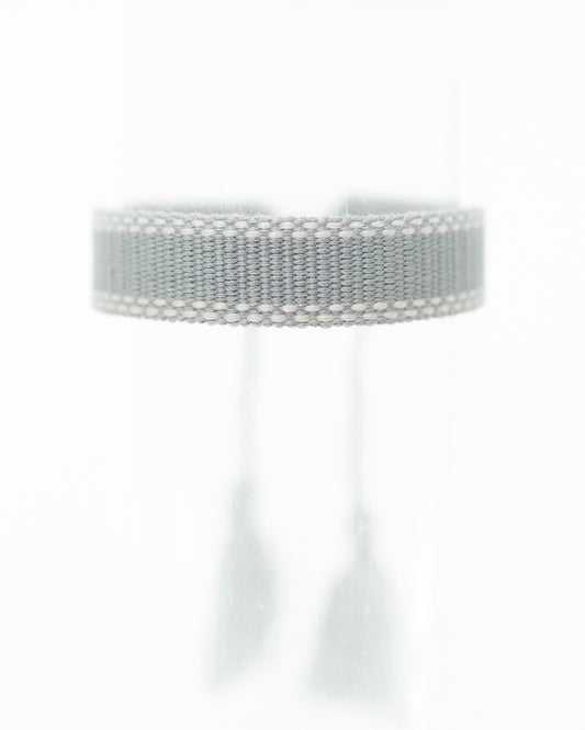 Grey & White Mini Tassel Bracelet