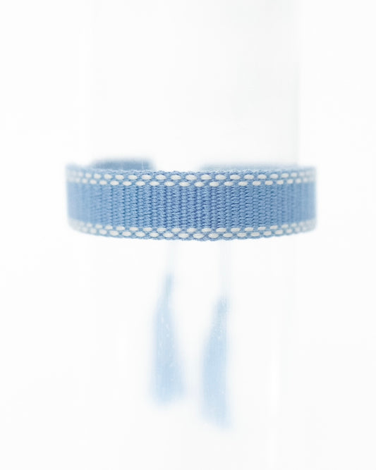 Baby Blue and White Mini Tassel Bracelet