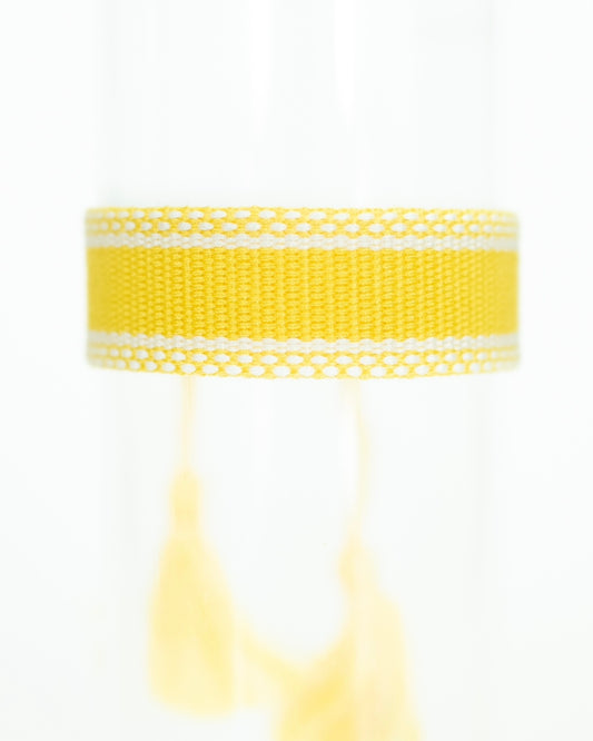 Yellow & White Tassel Bracelet