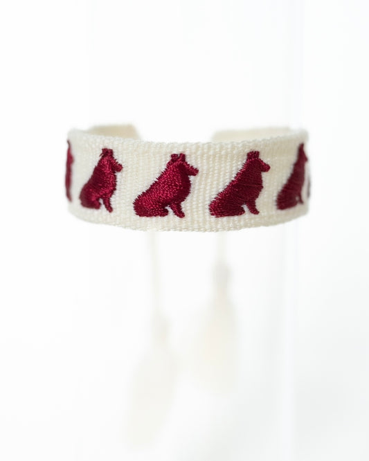 Maroon Dog Bracelet