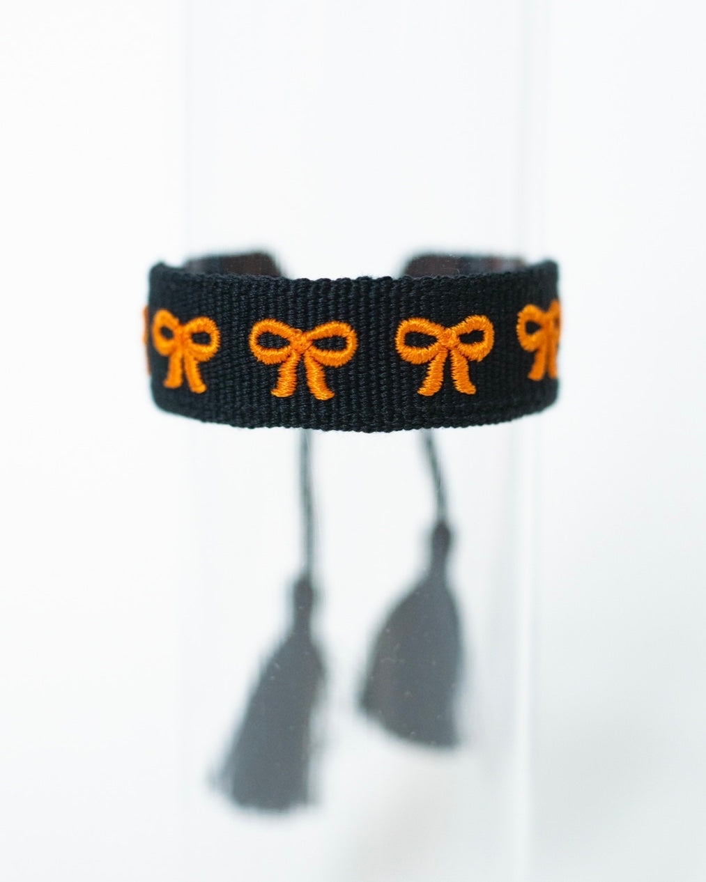 Black and Orange Bows Bracelet