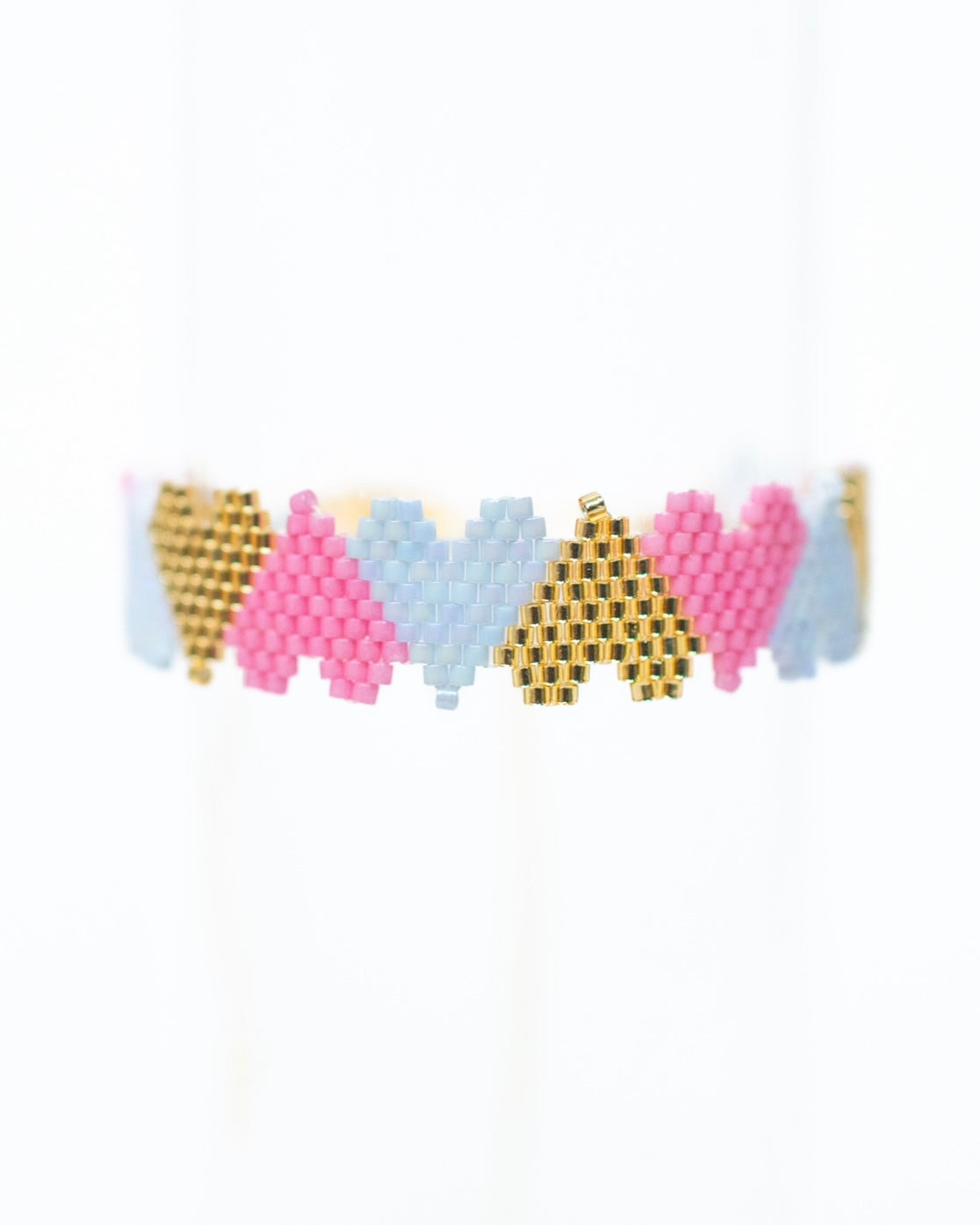 Pink, Blue, and Gold Claire Bracelet