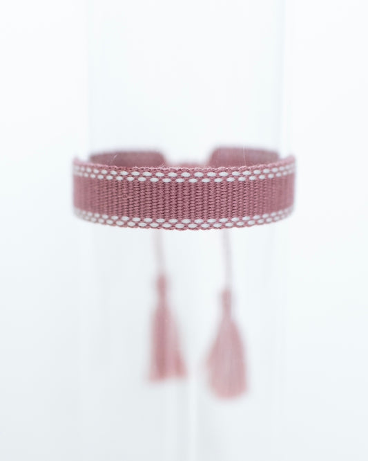 Mauve and White Mini Tassel