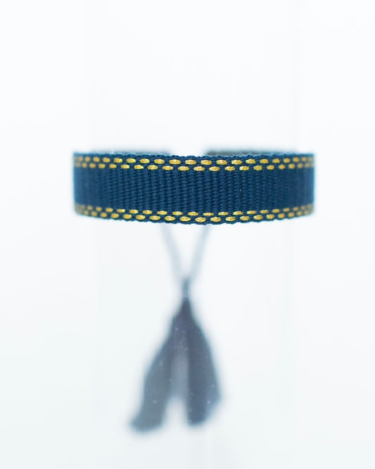 Navy and Gold Mini Tassel