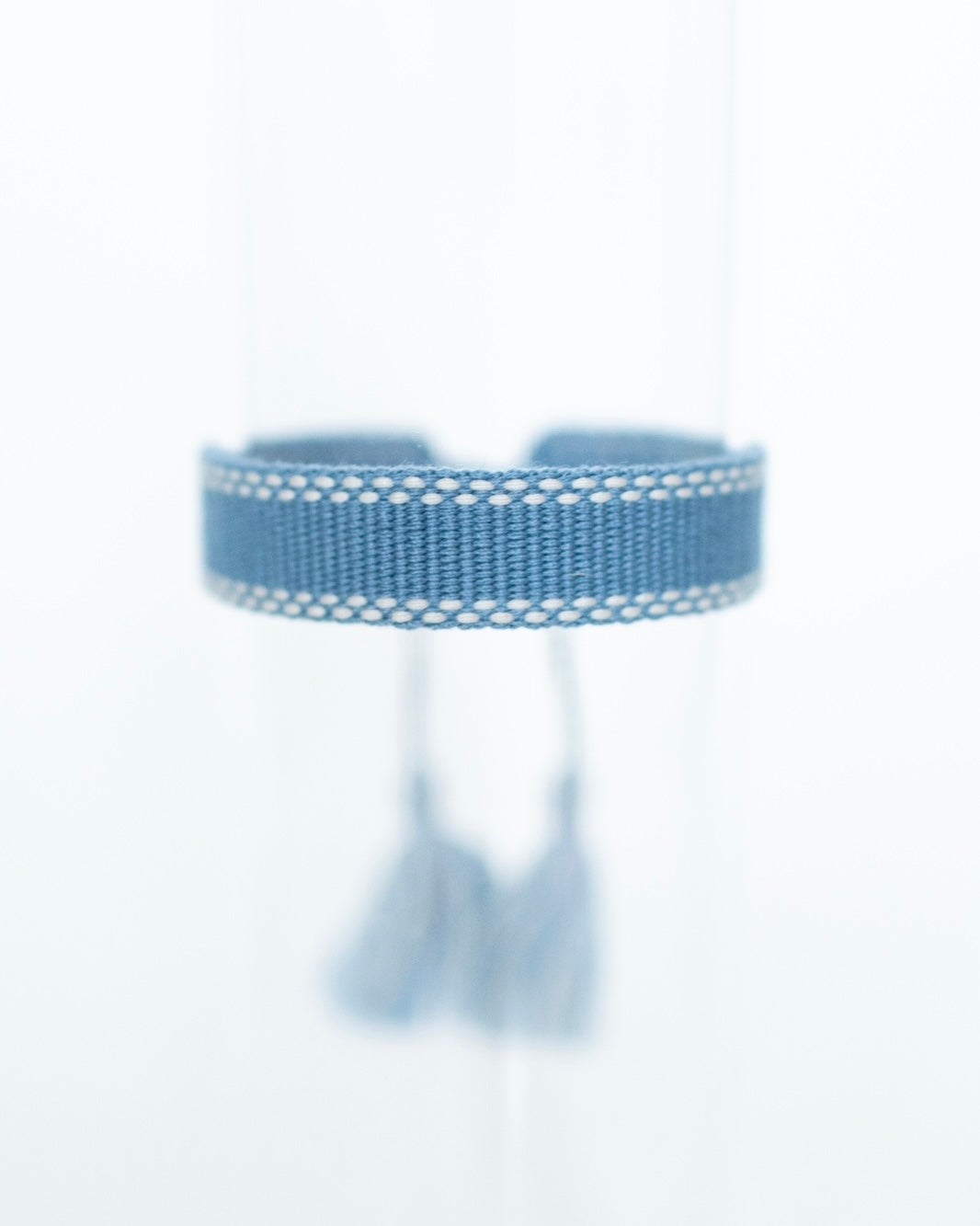 Light Blue and White Mini Tassel