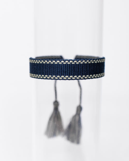 Navy and Ivory Mini Tassel