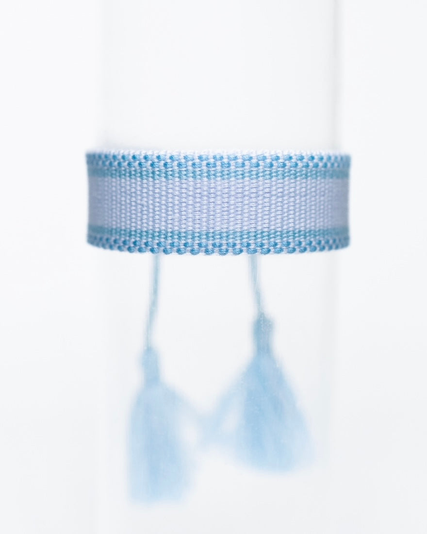 Baby Blue and Turquoise Tassel Bracelet
