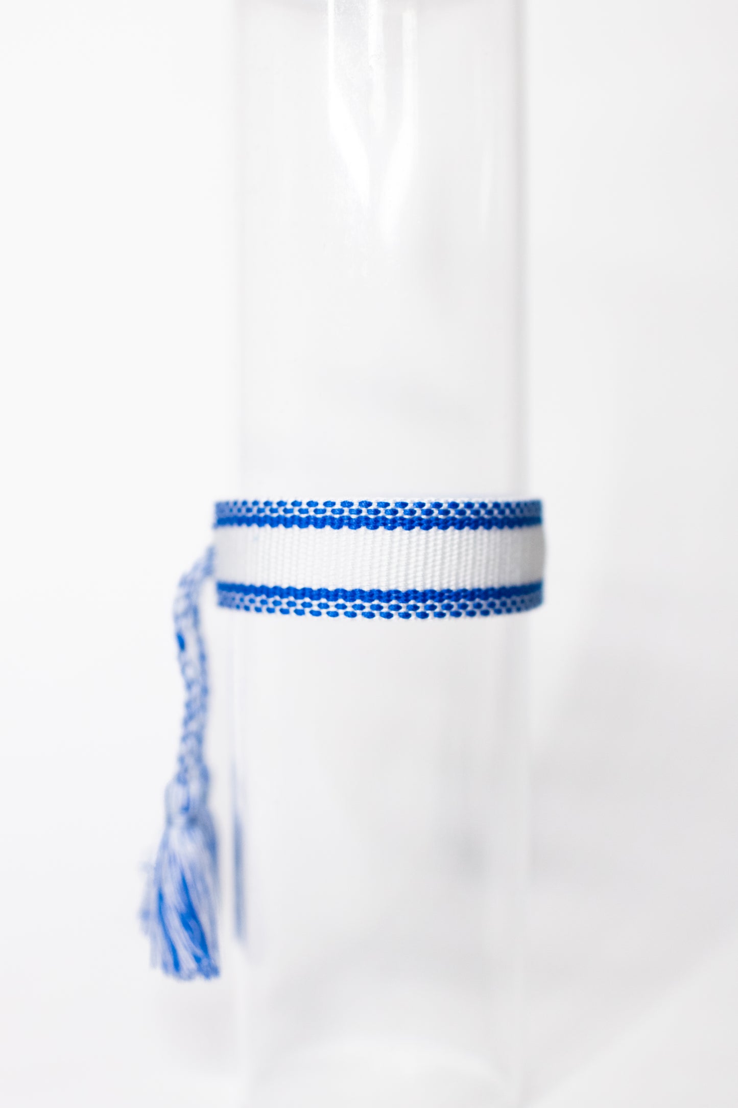 White & Royal Blue Tassel Bracelet