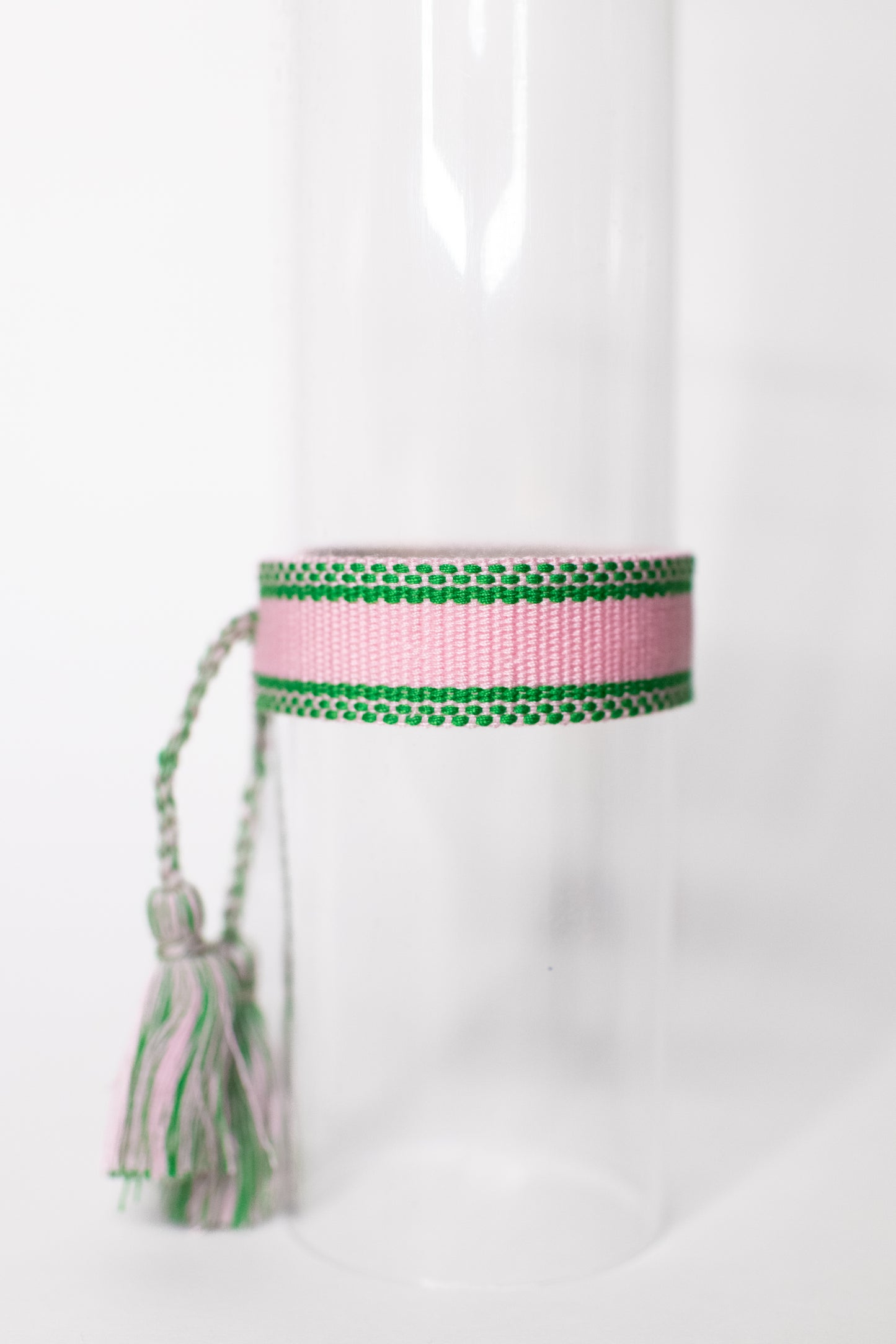 Blush & Green Tassel Bracelet