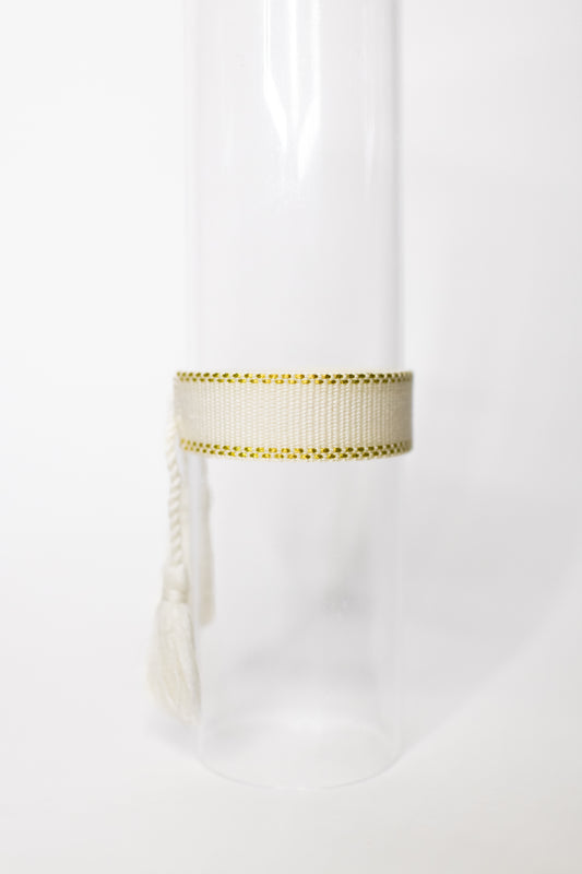 Ivory & Gold Tassel Bracelet